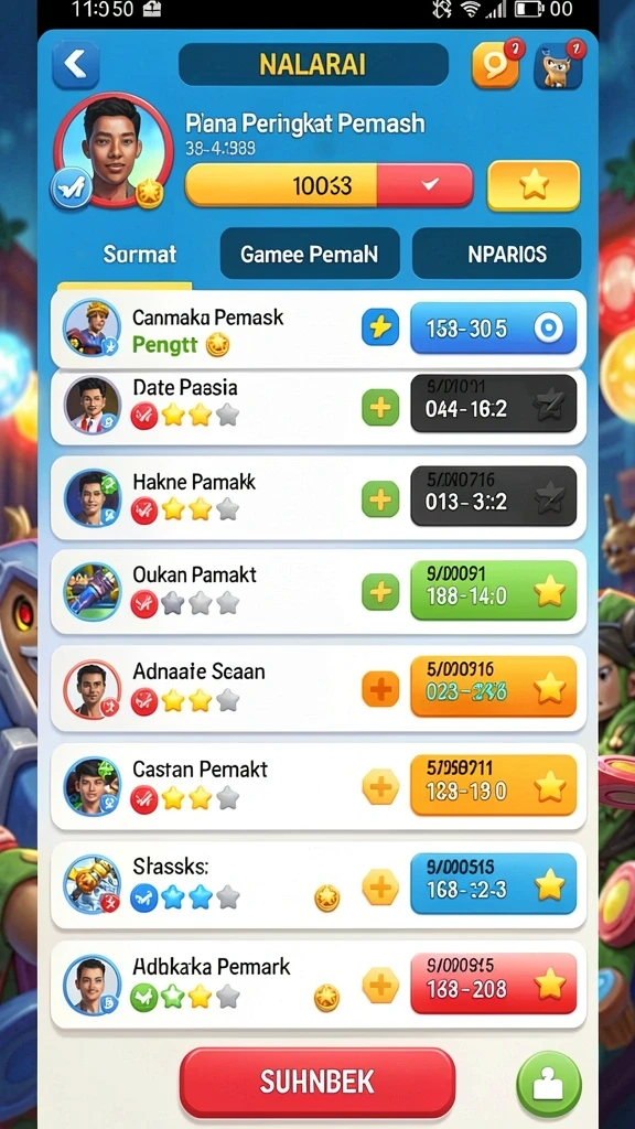 Leaderboard untuk bersaing dengan teman-teman.