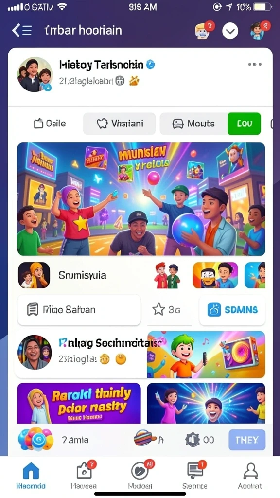 Berbagai mode permainan yang menantang dan seru.