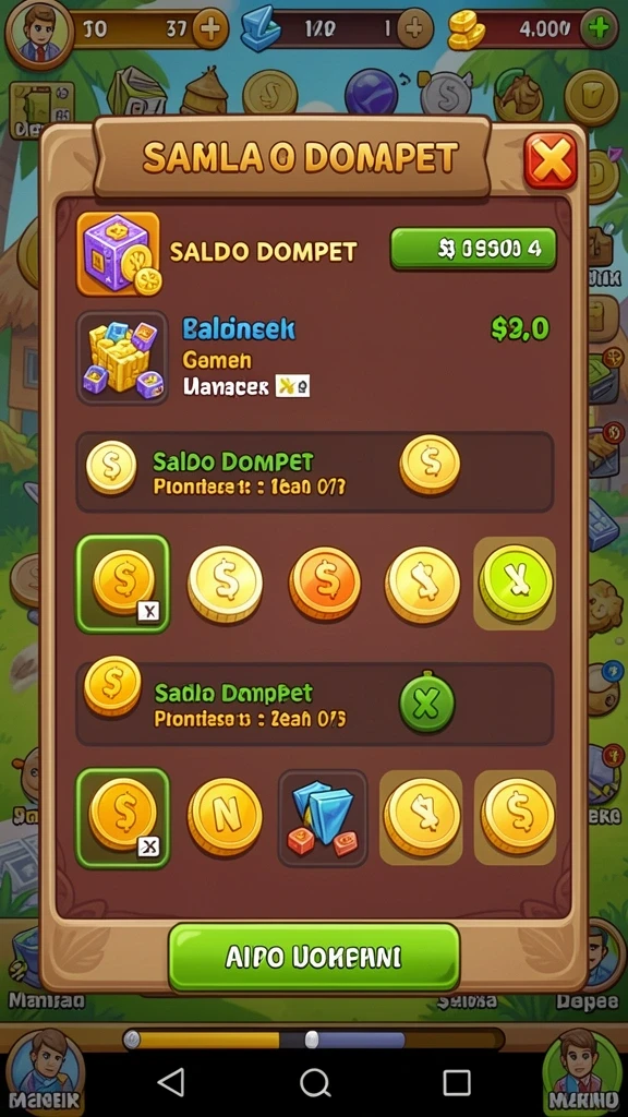Tampilan awal game yang menarik dan intuitif.