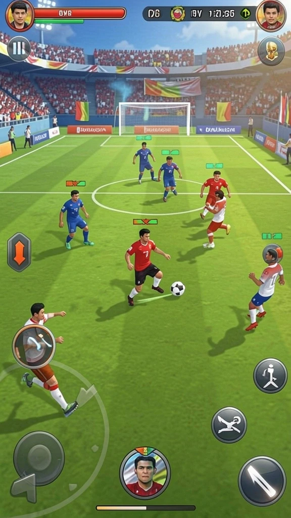 Tangkapan layar menampilkan karakter utama dalam pertempuran epic.
