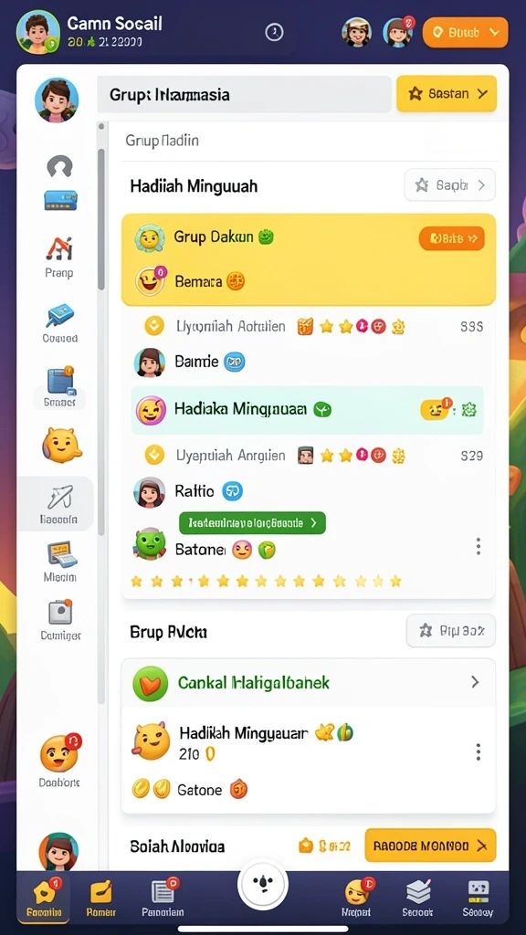 Karakter dengan desain yang unik dan menarik.