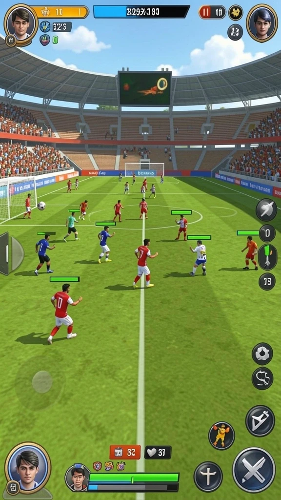 Momen seru dalam pertandingan multiplayer bersama teman.