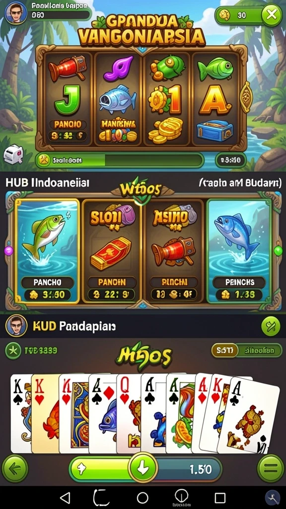 Lingkungan permainan yang beragam dan menakjubkan.