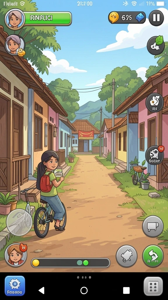 Screenshot menunjukkan interaksi pemain dengan karakter NPC.