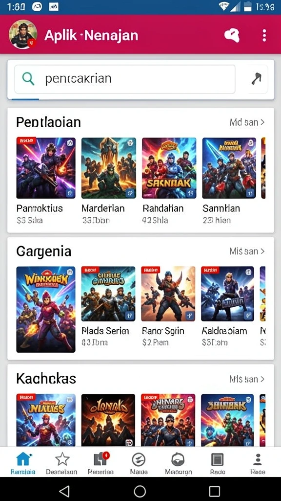 Tampilan antarmuka utama JAWARA79 yang menarik.