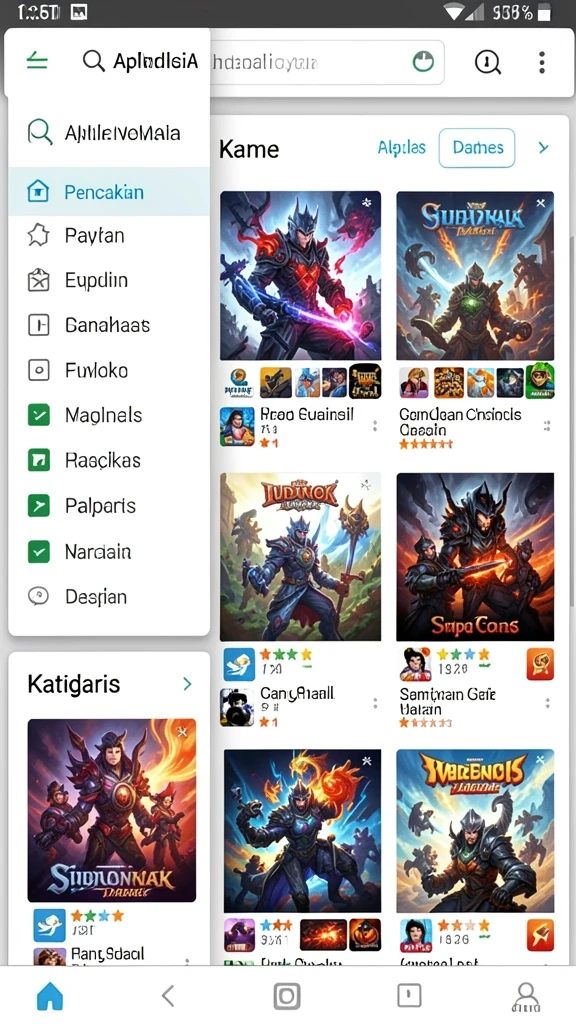 Screenshot dari leaderboard yang menunjukkan peringkat pemain.