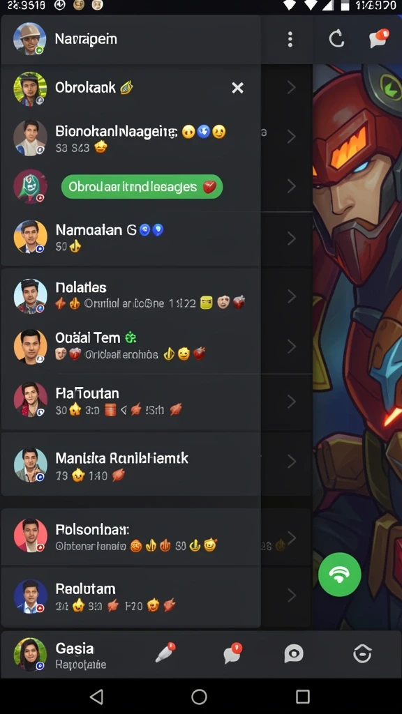 Ilustrasi grafis yang memukau di dalam game.
