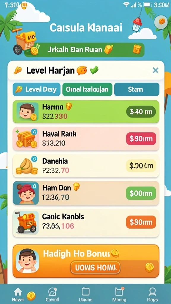 Berbagai mode permainan yang tersedia.